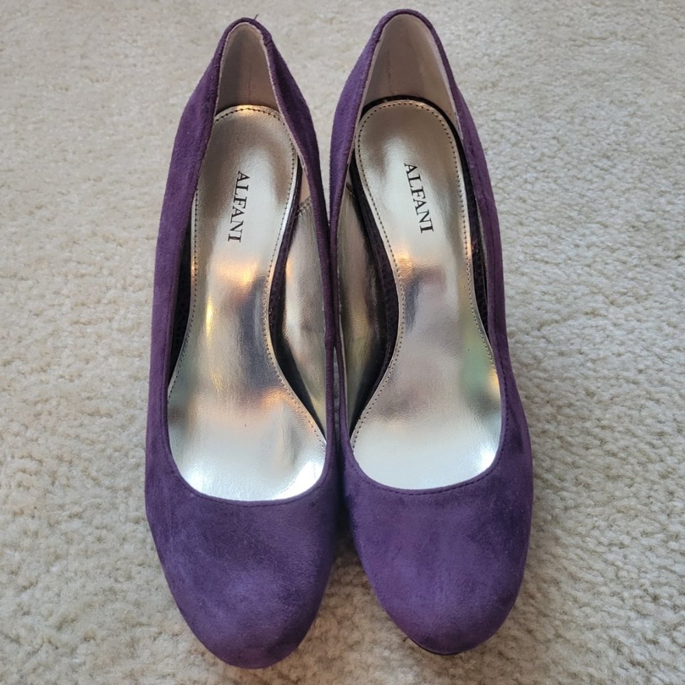Alfani Purple Suede Heels